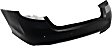 Rear Primed Bumper Cover, Sedan, With Parallel Parking Assist, Without Exhaust Hole, CAPA Certified