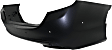 Rear Primed Bumper Cover, Sedan, With Parallel Parking Assist, Without Exhaust Hole, CAPA Certified