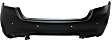 Rear Primed Bumper Cover, Sedan, With Parallel Parking Assist, With Exhaust Hole, CAPA Certified