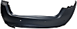 Rear Primed Bumper Cover, With Parking Aid Sensor Holes, Without Parallel Parking Assist and Exhaust Hole