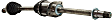 Front, Passenger Side Axle Assembly, FWD, Non-ABS