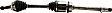 Front, Passenger Side Axle Assembly, FWD, Non-ABS