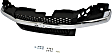 Grille, Textured Gray, 2-piece Design, with Chrome Center Bar and Emblem Provision