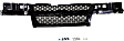 Grille, Textured Gray, 2-piece Design, with Chrome Center Bar and Emblem Provision