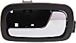Front, Passenger Side Chrome Lever with Black Bezel Interior Door Handle