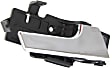 Front or Rear, Passenger Side Interior Door Handle, Chrome, Without Door Lock Hole, 4 Cyl., 1.6L Engine