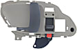 Front or Rear, Driver Side Interior Door Handle, Beige Bezel with Gray Lever, with Door Lock Button