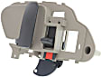 Front or Rear, Driver Side Interior Door Handle, Beige Bezel with Gray Lever, with Door Lock Button