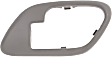 Front, Passenger Side, Interior, Door Handle Trim, Plastic, Gray