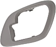 Front, Passenger Side, Interior, Door Handle Trim, Plastic, Gray