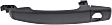 Front Or Rear, Driver Or Passenger Side Exterior Door Handle, Textured Black, With Key Hole