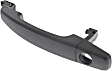 Front Or Rear, Driver Or Passenger Side Exterior Door Handle, Textured Black, With Key Hole