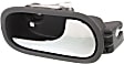 Front, Passenger Side Gray bezel with chrome lever Interior Door Handle, Sedan