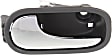 Front, Driver Side Gray bezel with chrome lever Interior Door Handle, Sedan