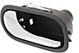 Front, Driver Side Gray bezel with chrome lever Interior Door Handle, Sedan