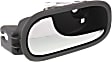 Front, Driver Side Gray bezel with chrome lever Interior Door Handle, Sedan