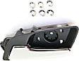 Front Or Rear, Driver Side Chrome Lever with Textured Black Bezel Interior Door Handle