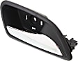 Front Or Rear, Passenger Side Chrome Lever with Black Bezel Interior Door Handle