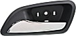 Front Or Rear, Driver Side Chrome Lever with Black Bezel Interior Door Handle