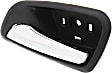 Front Or Rear, Driver Side Chrome Lever with Black Bezel Interior Door Handle