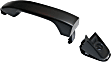 Front, Driver Side Smooth Black Exterior Door Handle, With Key Hole
