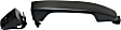 Front, Driver Side Smooth Black Exterior Door Handle, With Key Hole