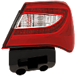 Passenger Side Tail Light, with Bulb, Halogen, Clear and Red Lens, Sedan