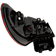 Passenger Side Tail Light, with Bulb, Halogen, Clear and Red Lens, Sedan