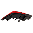 Passenger Side Tail Light, with Bulb, Halogen, Clear and Red Lens, Sedan