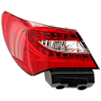 Driver Side Tail Light, with Bulb, Halogen, Clear and Red Lens, Sedan