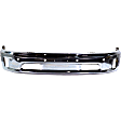 Front, Lower Bumper, Chrome, Steel, 2-Piece Bumper Type; with Fog Light and Parking Aid Sensor Holes
