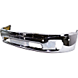 Front, Lower Bumper, Chrome, Steel, 2-Piece Bumper Type; with Fog Light and Parking Aid Sensor Holes