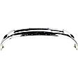 Front, Lower Bumper, Chrome, Steel, 2-Piece Bumper Type; with Fog Light and Parking Aid Sensor Holes