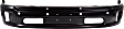 Front, Lower Bumper, Black, Steel, 2-Piece Bumper Type; with Fog Light and Parking Aid Sensor Holes, CAPA CERTIFIED