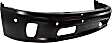 Front, Lower Bumper, Black, Steel, 2-Piece Bumper Type; with Fog Light and Parking Aid Sensor Holes, CAPA CERTIFIED