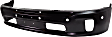 Front, Lower Bumper, Black, Steel, 2-Piece Bumper Type; with Fog Light and Parking Aid Sensor Holes, CAPA CERTIFIED