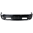 2014-2018 Ram 1500 - Front, Lower Bumper, Black, Steel; 2-Piece Bumper Type; With Fog Light Holes, Without Parking Aid Sensor Holes