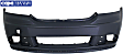 Front Primed Bumper Cover, With Fog Light Holes, Without Parking Aid Sensor Holes, For Models With 1-Piece Design Bumper, Bumper Code MCX, CAPA Certified