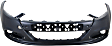 2013-2016 Dodge Dart - Front Primed Bumper Cover, With Fog Light Holes, Without Parking Aid Sensor Holes