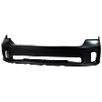 Front Bumper Cover, Primed, 1-Piece Bumper Type; with Fog Light Holes, without Parking Aid Sensor and Tow Hook Holes