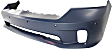Front Bumper Cover Primed; 1-Piece Bumper Type with Ram Logo, with Fog Light and Parking Aid Sensor Holes