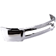 Front Bumper, Chrome, Without Mounting Brackets, Without Fog Light Holes