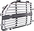 Driver Side Upper Grille Assembly, Silver, Grille Insert