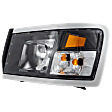 Driver Side Headlight, with Bulb, Halogen, Clear Lens, Black Interior