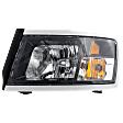 Driver Side Headlight, with Bulb, Halogen, Clear Lens, Black Interior