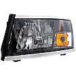 Driver Side Headlight, with Bulb, Halogen, Clear Lens, Black Interior