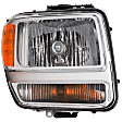 Passenger Side Headlight, with Bulb, Halogen, Clear Lens