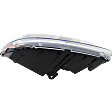 Passenger Side Headlight, with Bulb, Halogen, Clear Lens, Chrome Interior