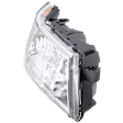 Passenger Side Headlight, with Bulb, Halogen, Clear Lens, Chrome Interior, CAPA Certified