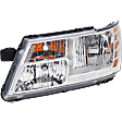 Driver Side Headlight, with Bulb, Halogen, Clear Lens, Chrome Interior, CAPA Certified